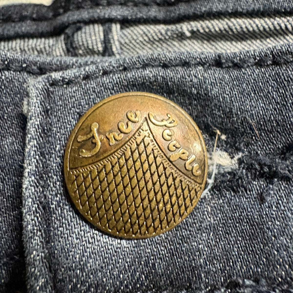 Free People Womens High Rise Skinny Jeans Dark Wash Denim Size 28 Stretch USA