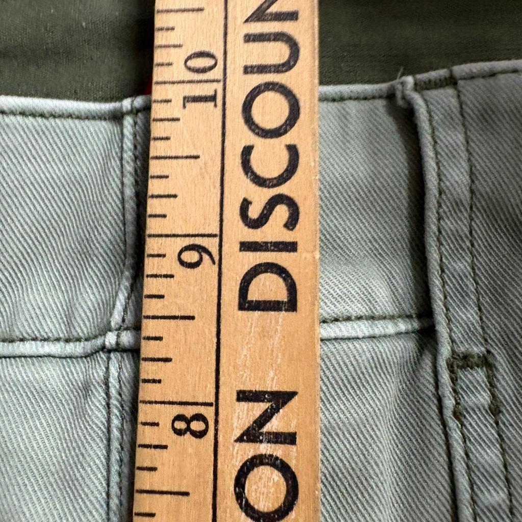 Spanx Stretch Twill Cargo Pants Womens Large L Green Skinny Leg Pull On Utility