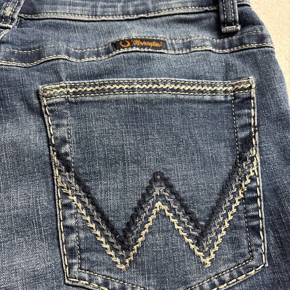 Wrangler Willow Ultimate Riding Jeans Womens 15x34 Blue Denim Bootcut Stretch
