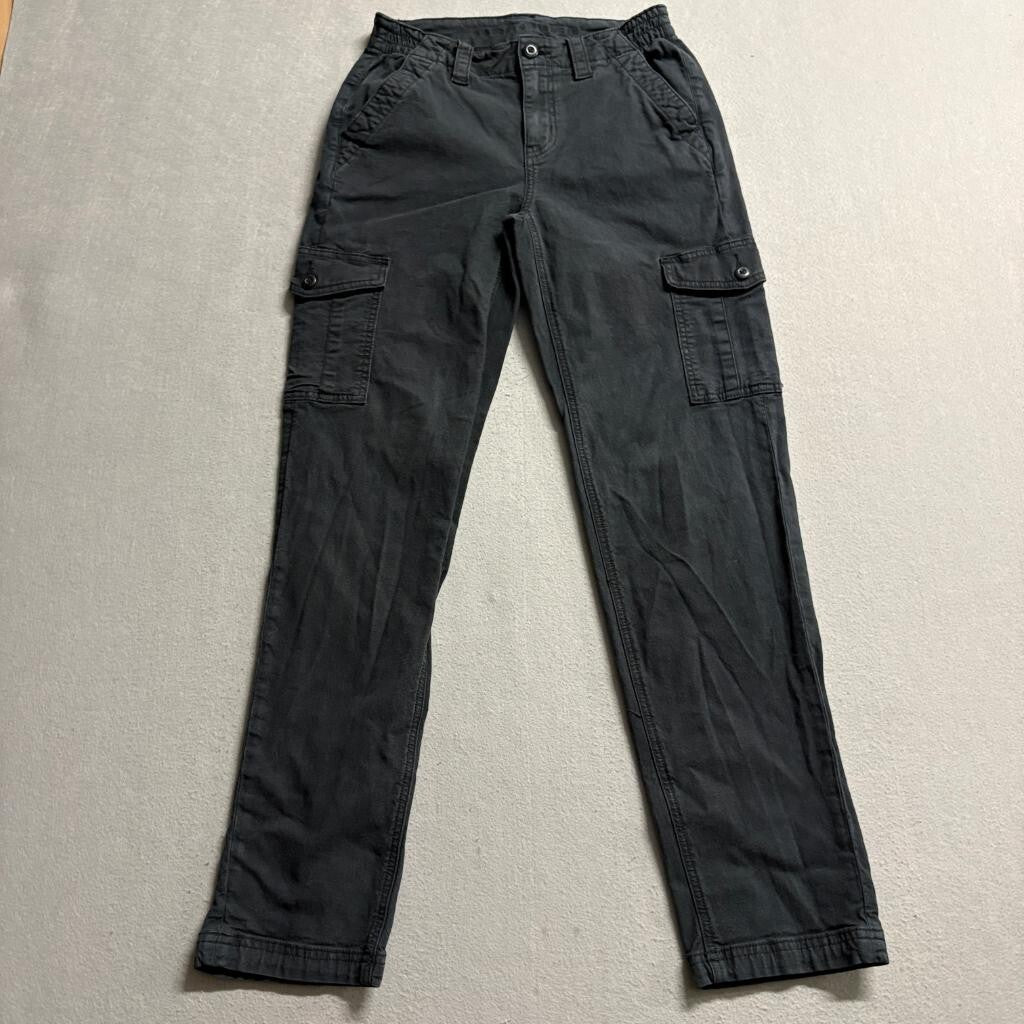 American Eagle Outfitters Cargo Pants Women 0 Regular Gray Stretch High Rise