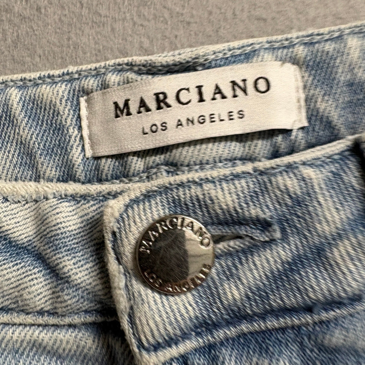 Marciano Los Angeles Stiletto No 97 Distressed Skinny Jeans Womens 26 Blue USA