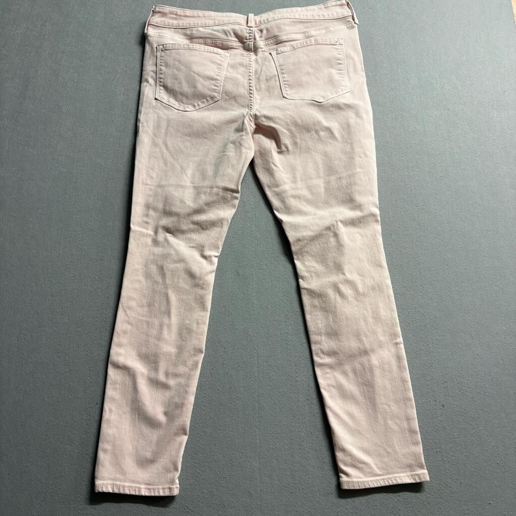 Old Navy Rockstar Super Skinny Jeans Womens 14 Pink Distressed Mid Rise Denim