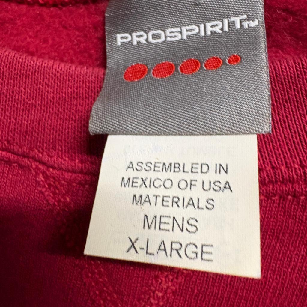 Pro Spirit Blank Crewneck Sweatshirt Mens XL Red Cotton Blend Fleece Pullover