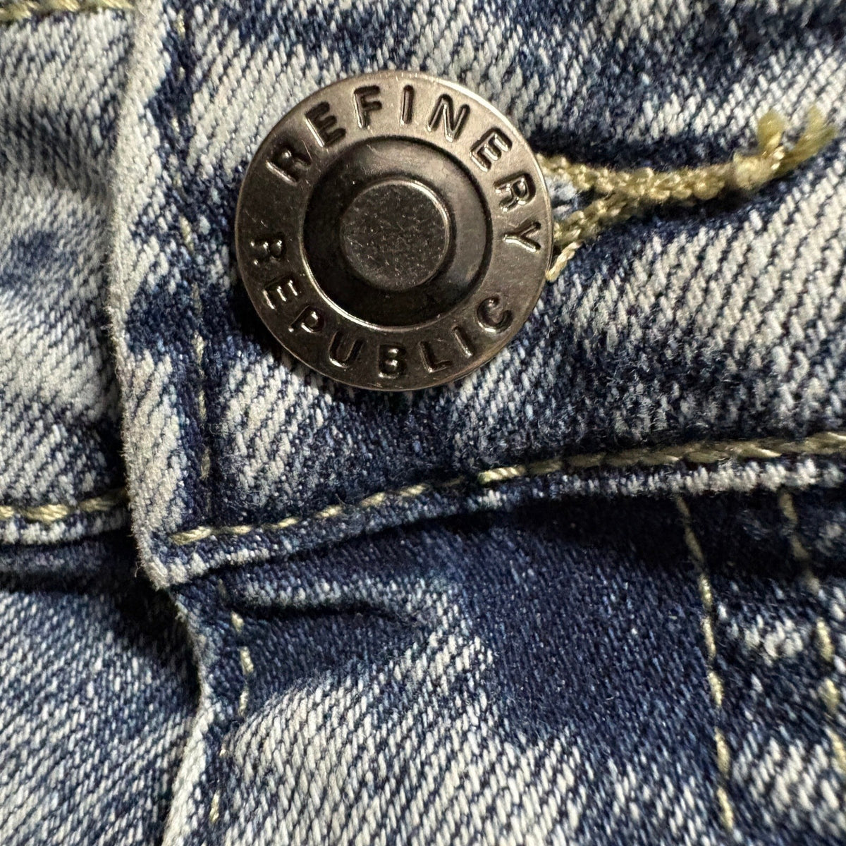 Refinery Republic Cargo Jeans Womens 30 Acid Wash Blue Denim Utility Pockets