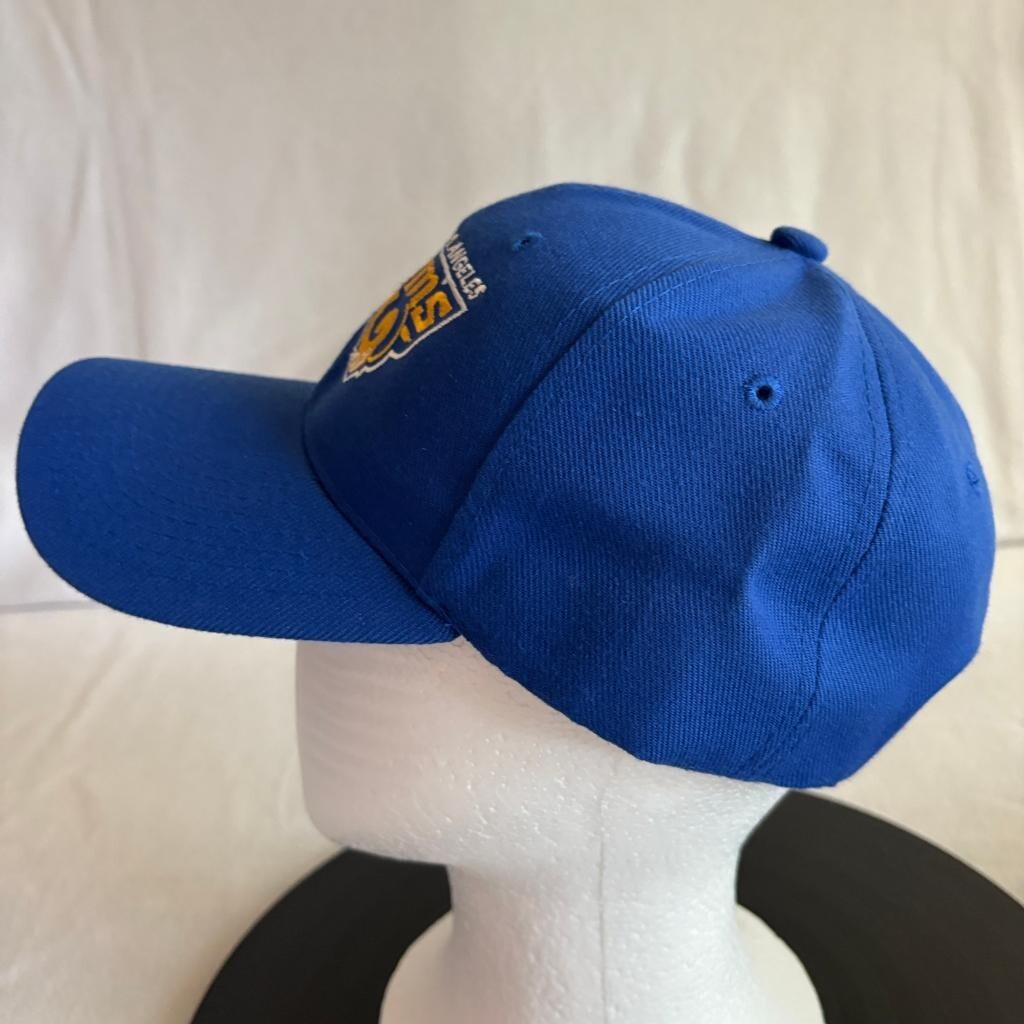 Los Angeles Rams Hat Cap Mens One Size Blue Yellow Embroidered Hook Loop