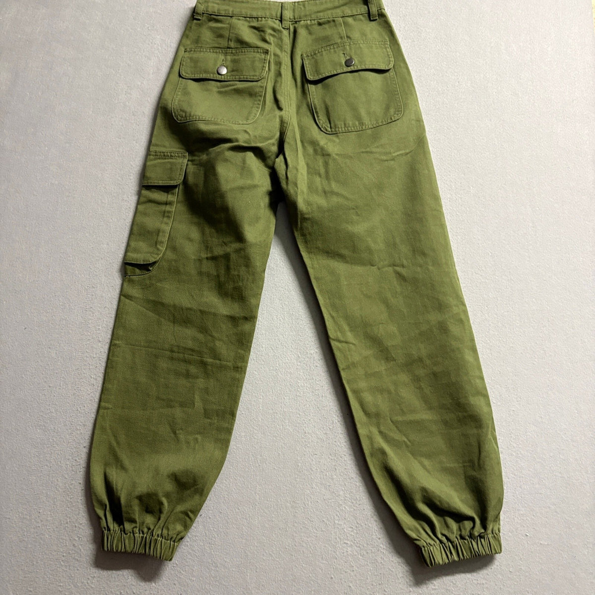 Superdown Womens Cargo Jogger Pants Size 25 Olive Green Cotton Utility Pockets