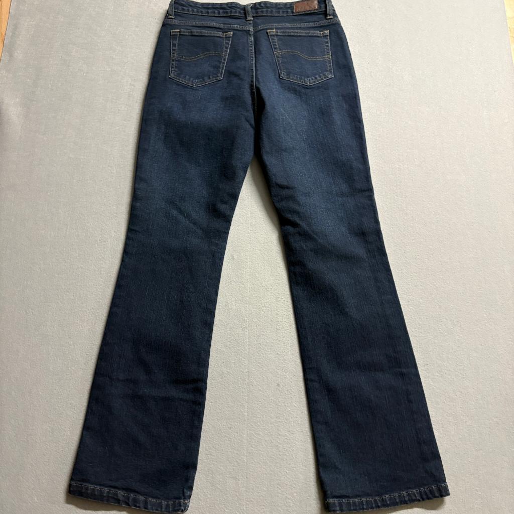 Lee Natural Bootcut Jeans Womens 10 Medium Blue Denim Stretch Mid Rise Pants