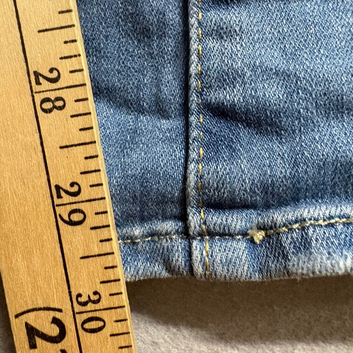 Levis 726 Flare Jeans Womens Size 33 Blue Denim Distressed Ripped Knee High Rise