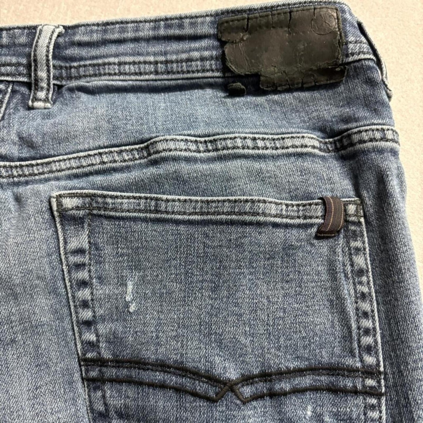 Buffalo David Bitton Jackson-X Jeans Mens 36x30 Blue Straight Stretch Denim