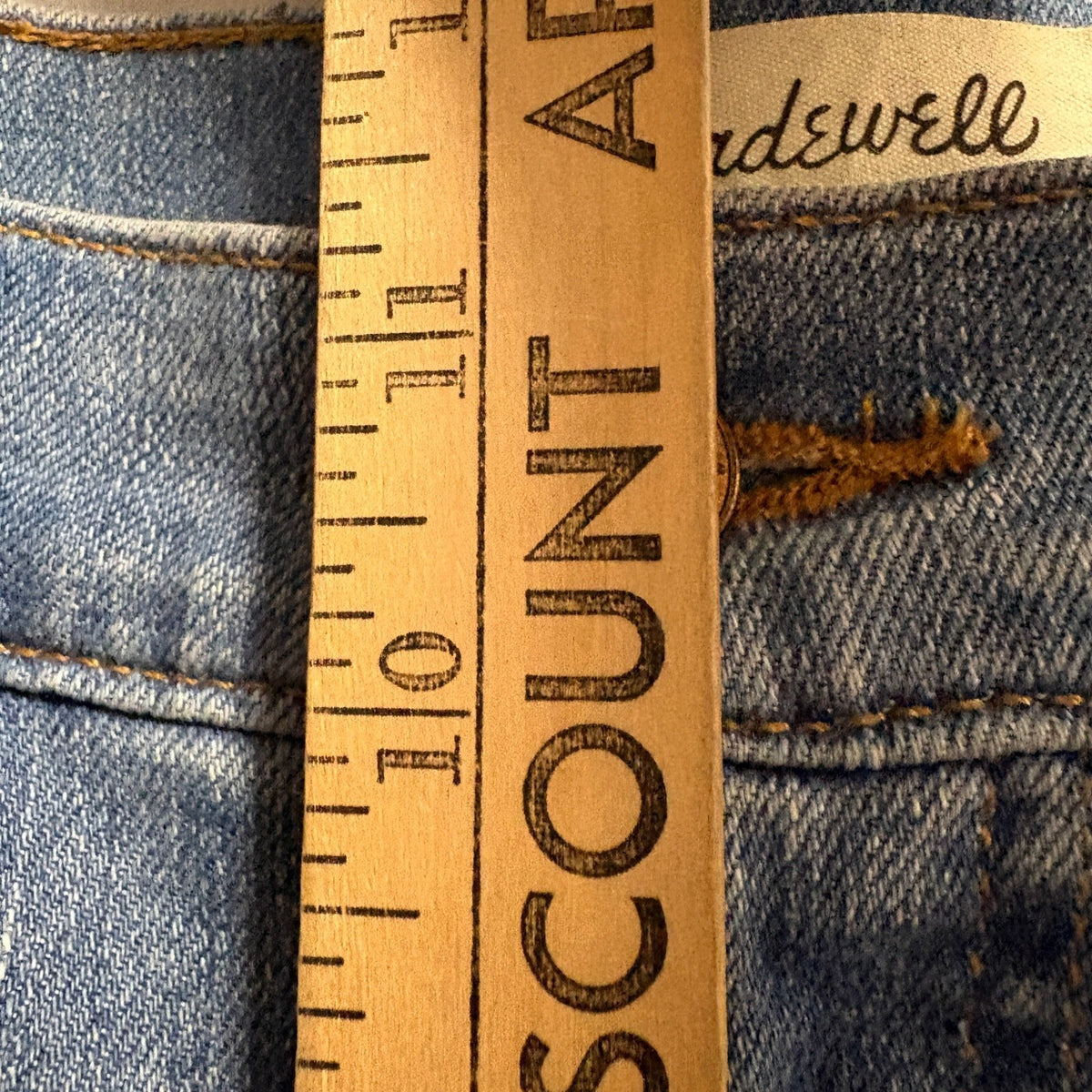 Madewell The Perfect Vintage Jean Womens 27 Blue Distressed Raw Hem High Rise