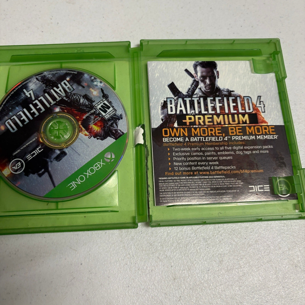 Battlefield 4 Microsoft Xbox One Game Disc Case Insert Included Tested