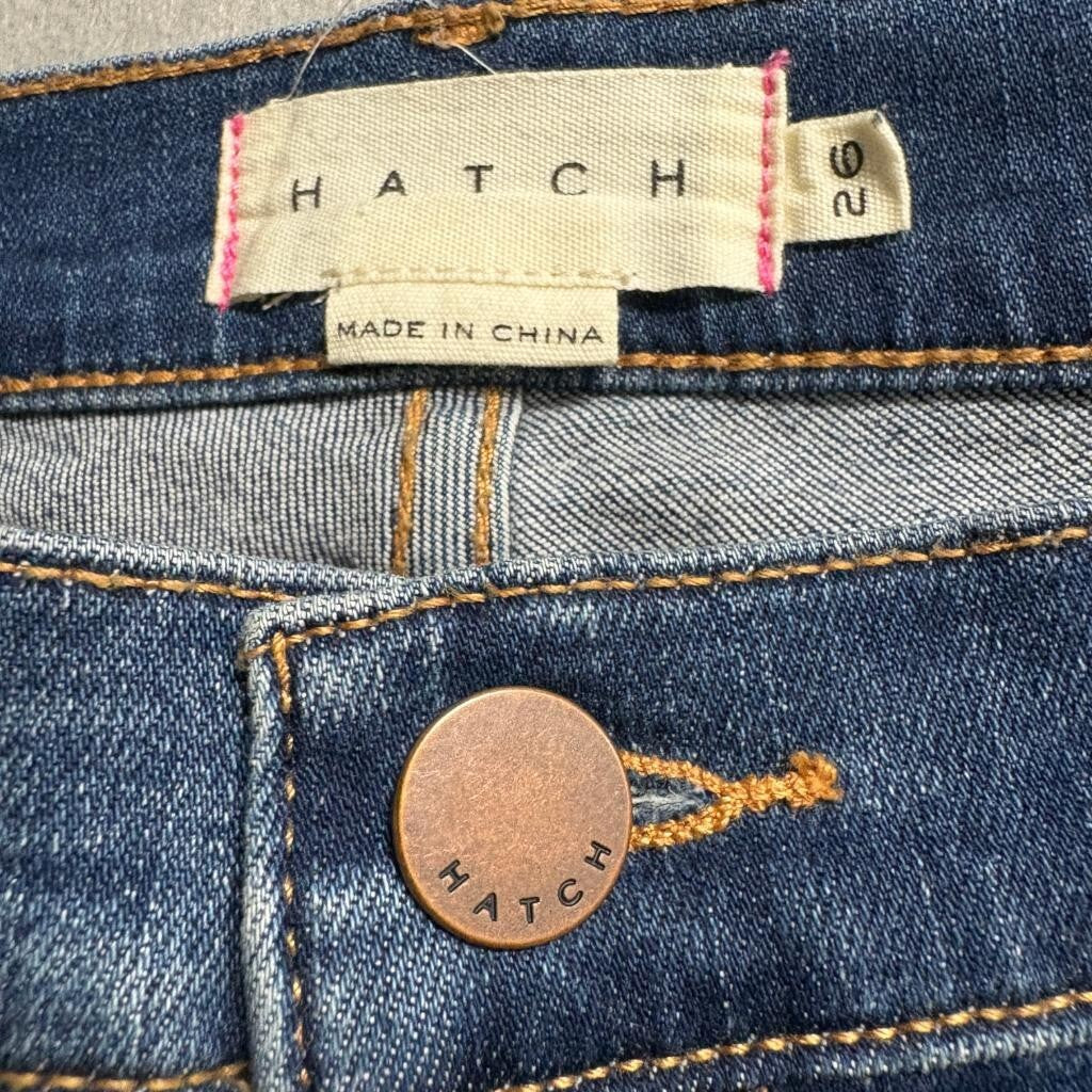 Hatch Maternity Skinny Jeans Womens Size 26 Blue Denim Elastic Side Panels