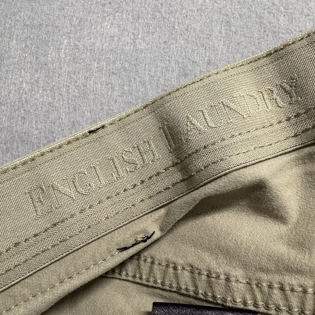 English Laundry Mens 32x32 Khaki Chino Pants Stretch Cotton Beige Flat Front
