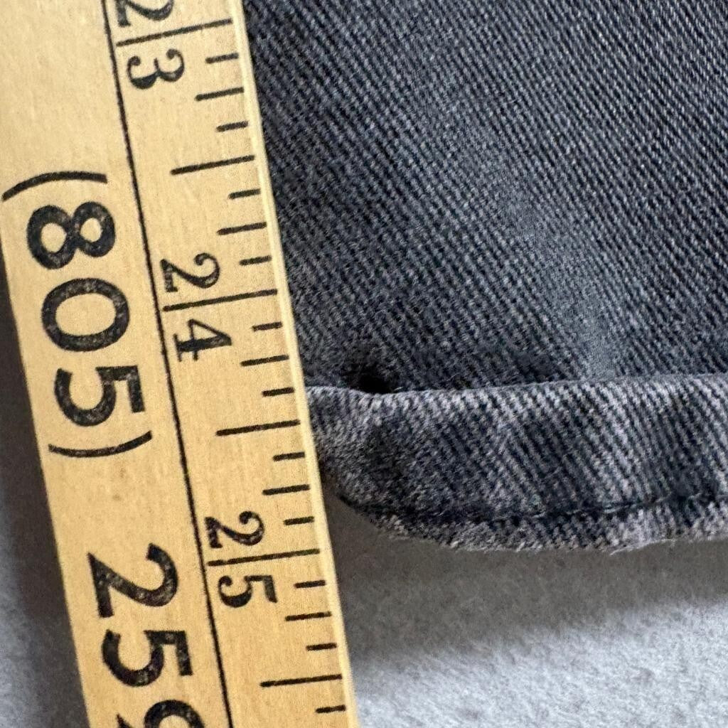 Shein Curve Mens 0XL Gray Denim Cargo Pants Wake Jeans Embroidered Patch
