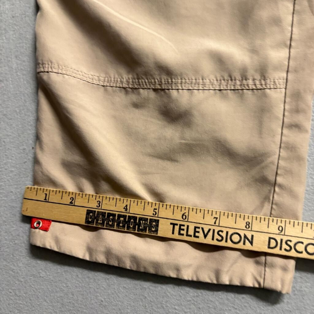 Catalina Mens Small Pueblo Khaki 3/4 Cargo Capri Board Shorts Drawstring