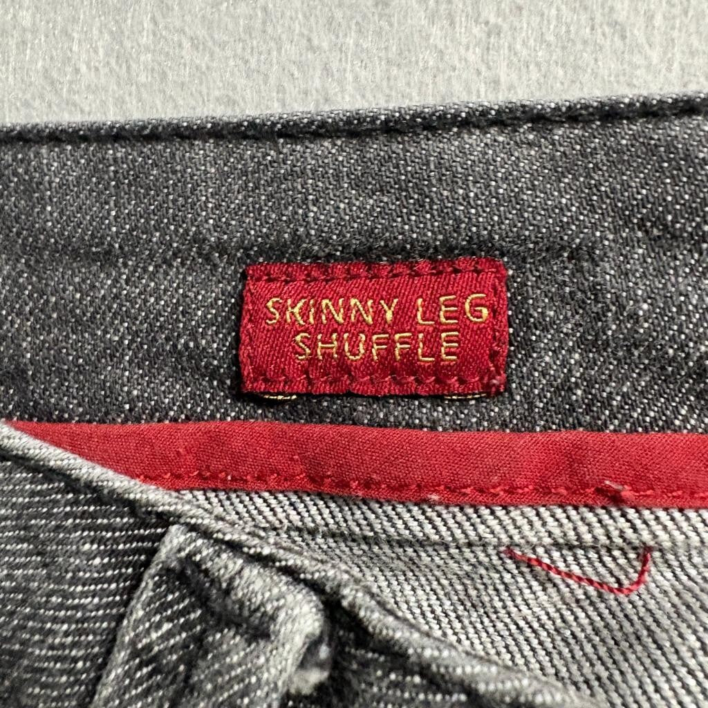 Sasson Skinny Leg Shuffle Jeans Womens Size 8 Gray Stretch Denim Sequin Pockets