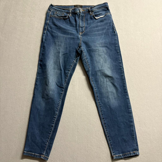 Banana Republic High Rise Skinny Jeans Womens 31/12P Blue Washwell Denim Petite