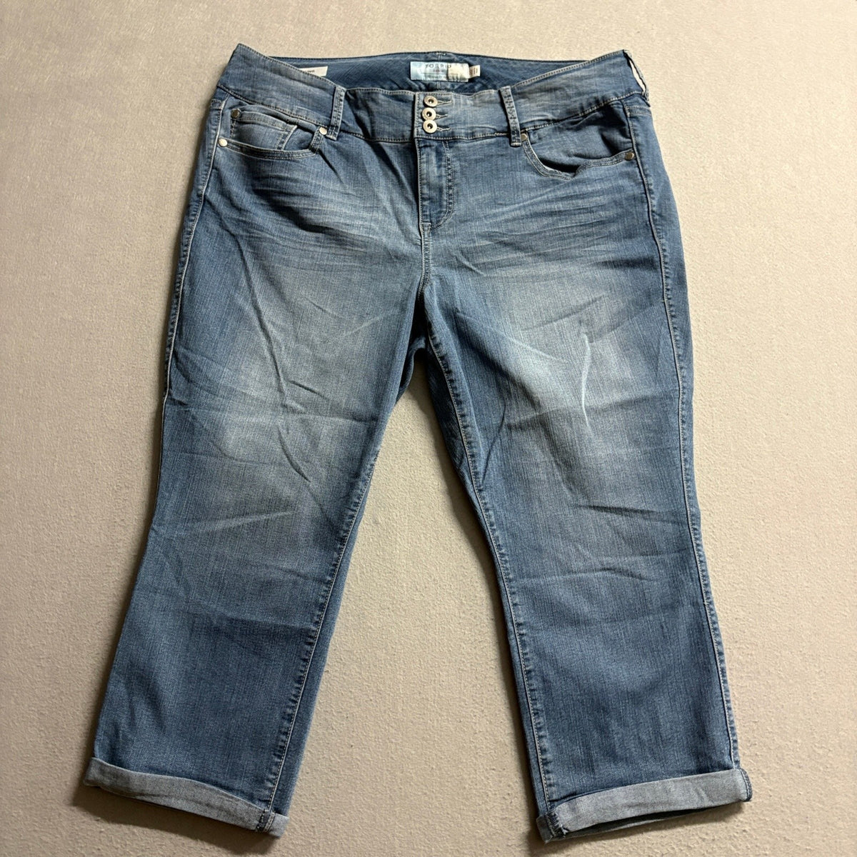 Torrid Denim Jegging Crop Jeans Womens Size 20 Blue Stretch Medium Wash