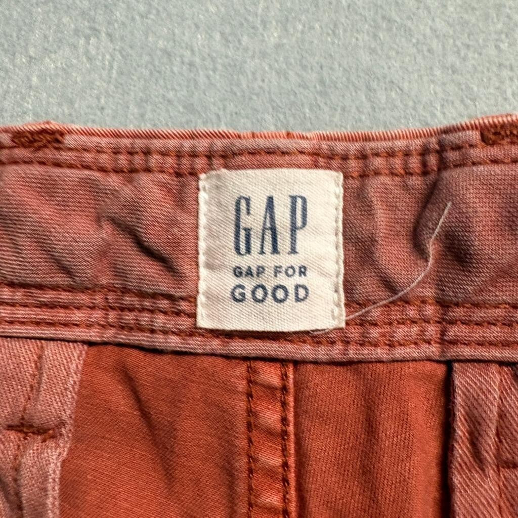 Gap For Good Mens Slim Chino Pants 32x32 Burnt Orange Stretch Cotton Twill