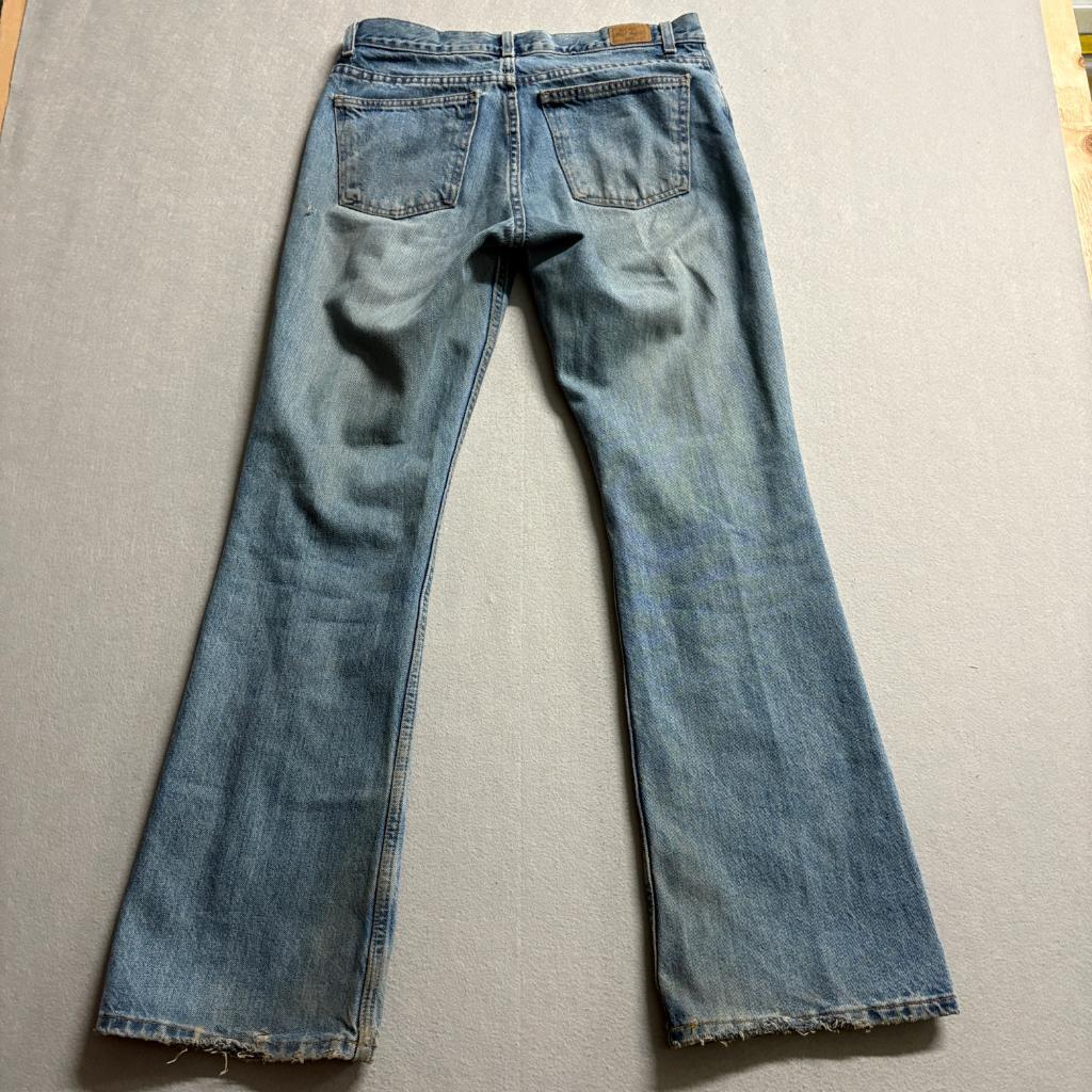 Old Navy Flare Jeans Womens Size 8 Blue Denim Low Waist Vintage Y2K 100% Cotton