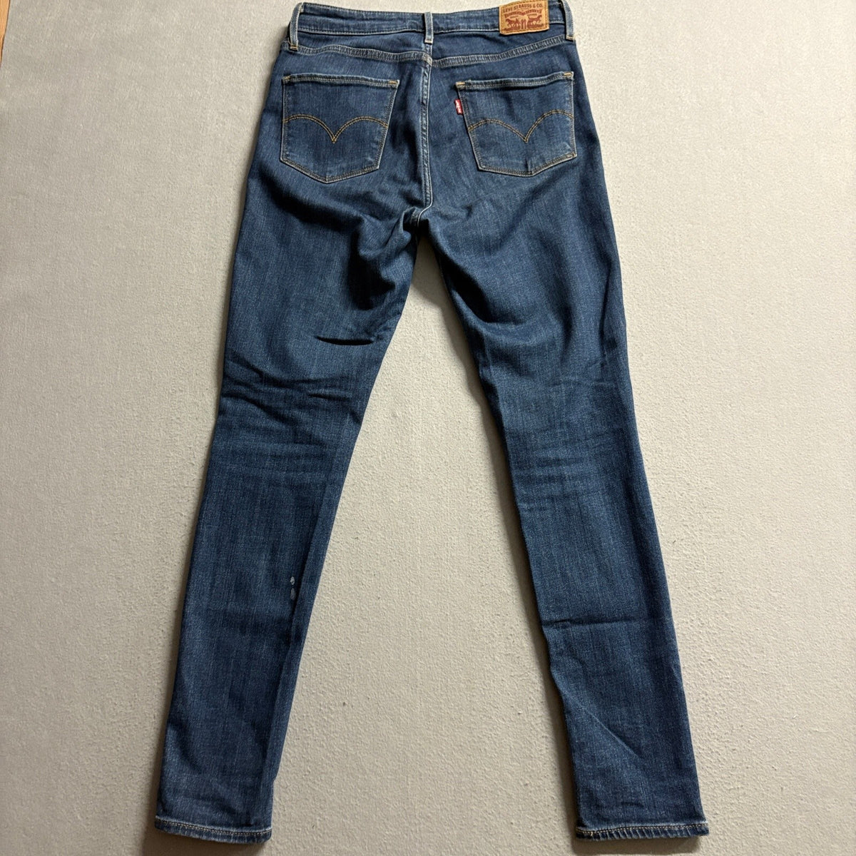 Levi's 721 High Rise Skinny Jeans Womens 29 Distressed Ripped Blue Denim Pants