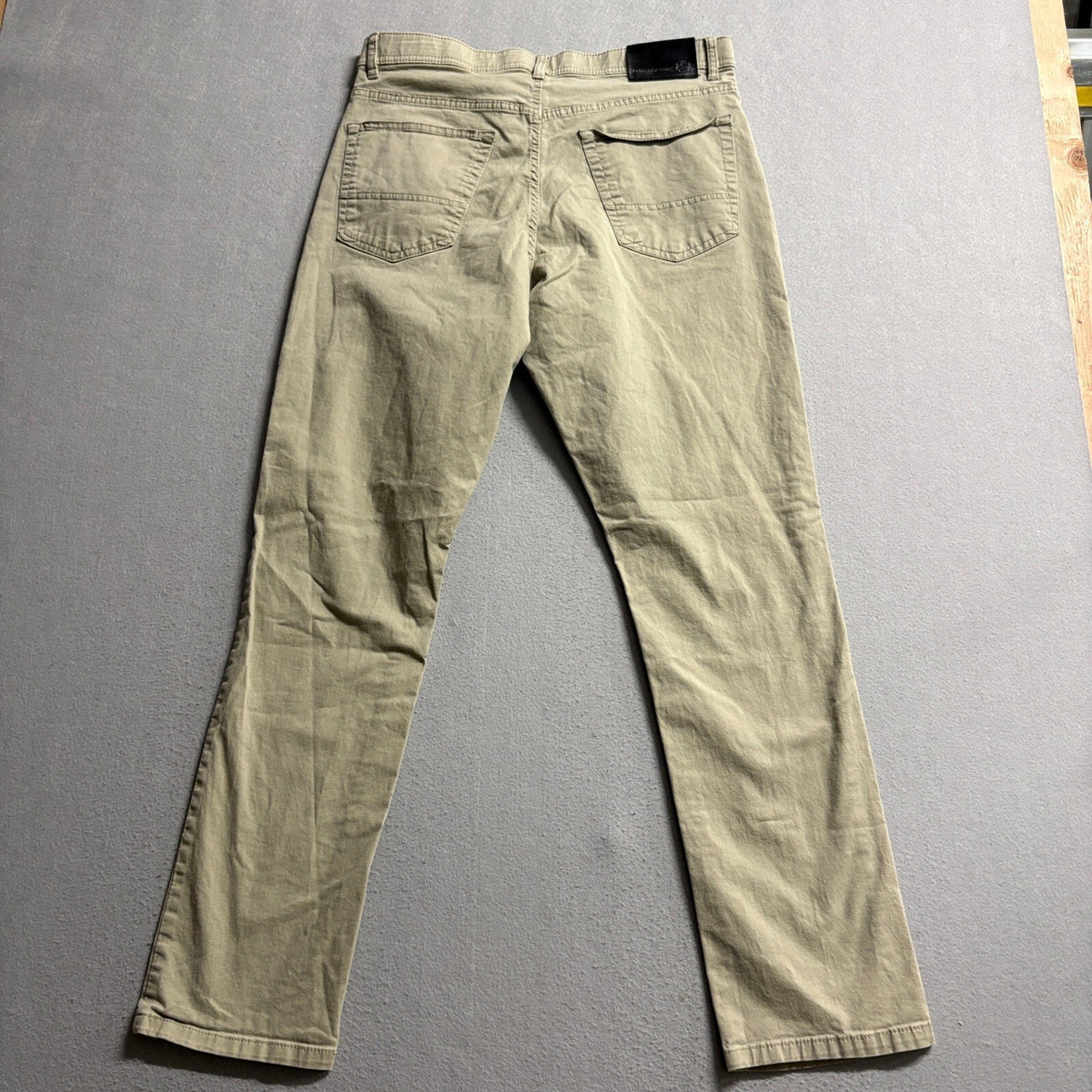 English Laundry Mens 32x32 Khaki Chino Pants Stretch Cotton Beige Flat Front