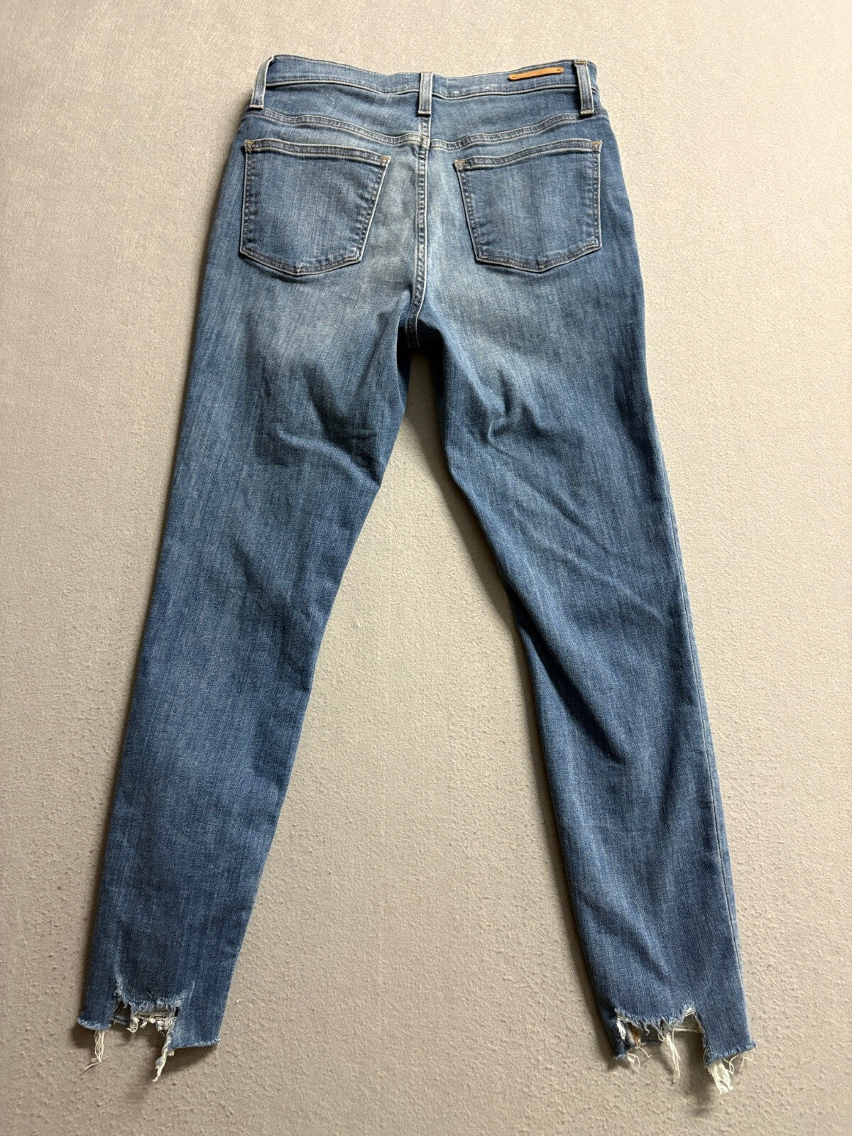 Caslon Womens High Rise Skinny Jeans Size 29 Medium Wash Fray Released Raw Hem