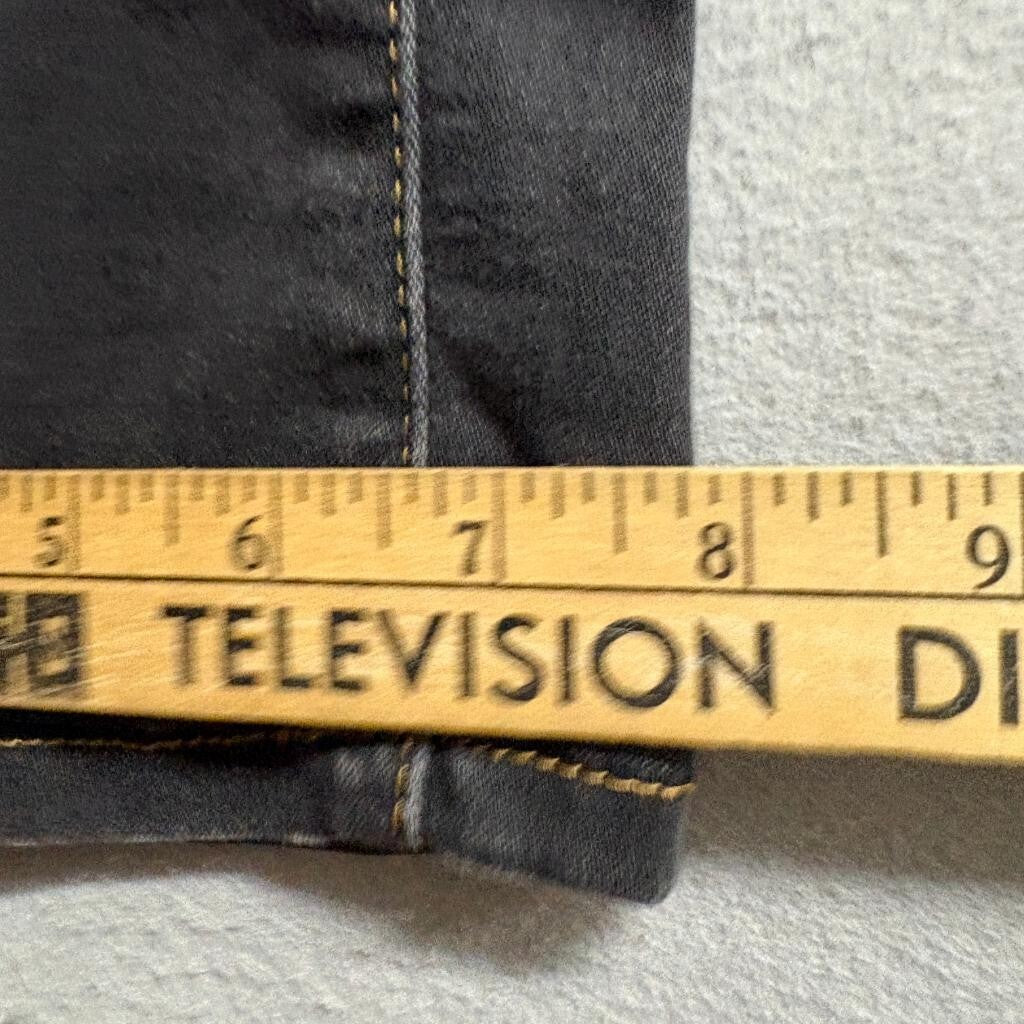 Diane Gilman DG2 Virtual Stretch Jeans Womens 10 Gray Button Fly Straight Leg