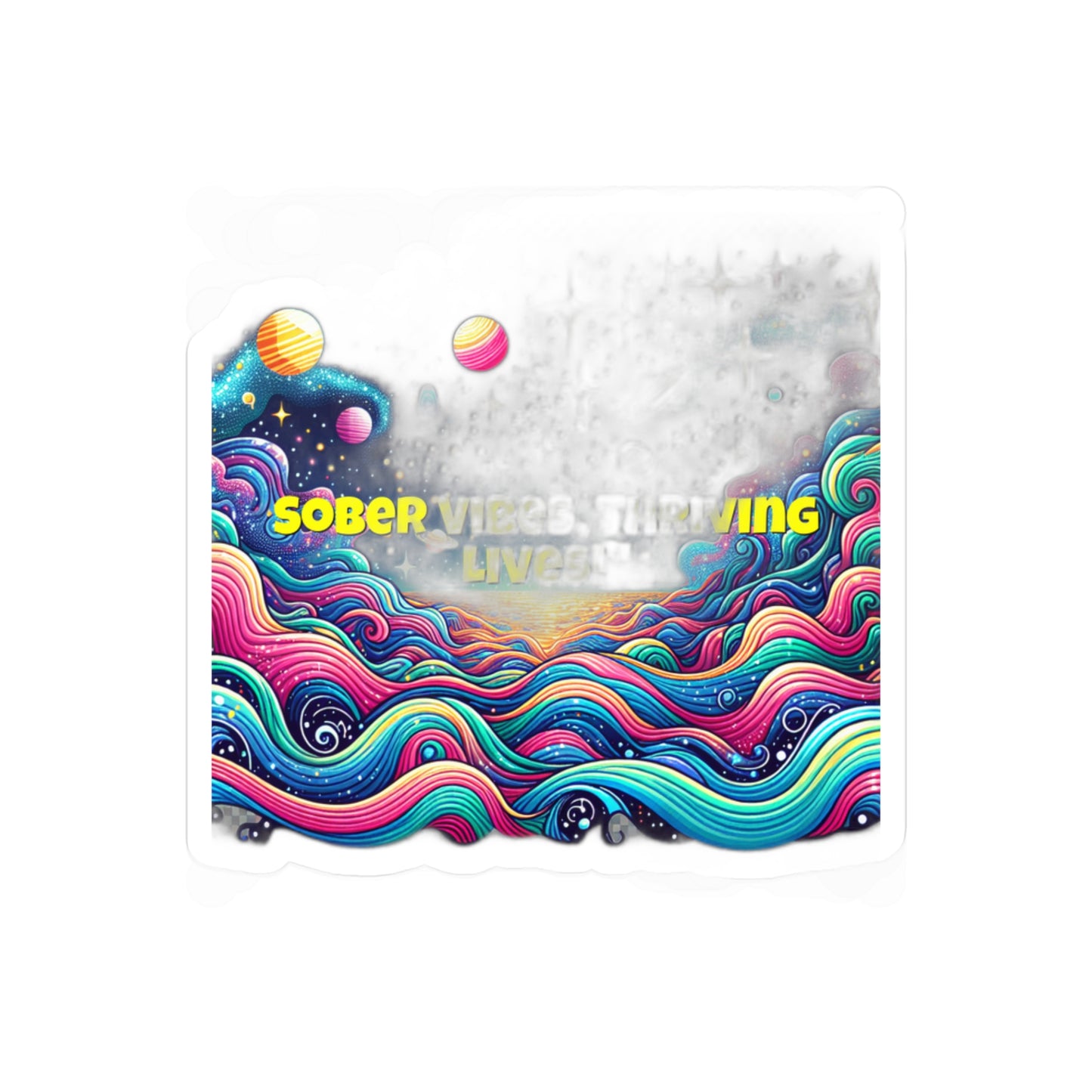 Sober Vibes Thriving Lives – Sobriety Sticker