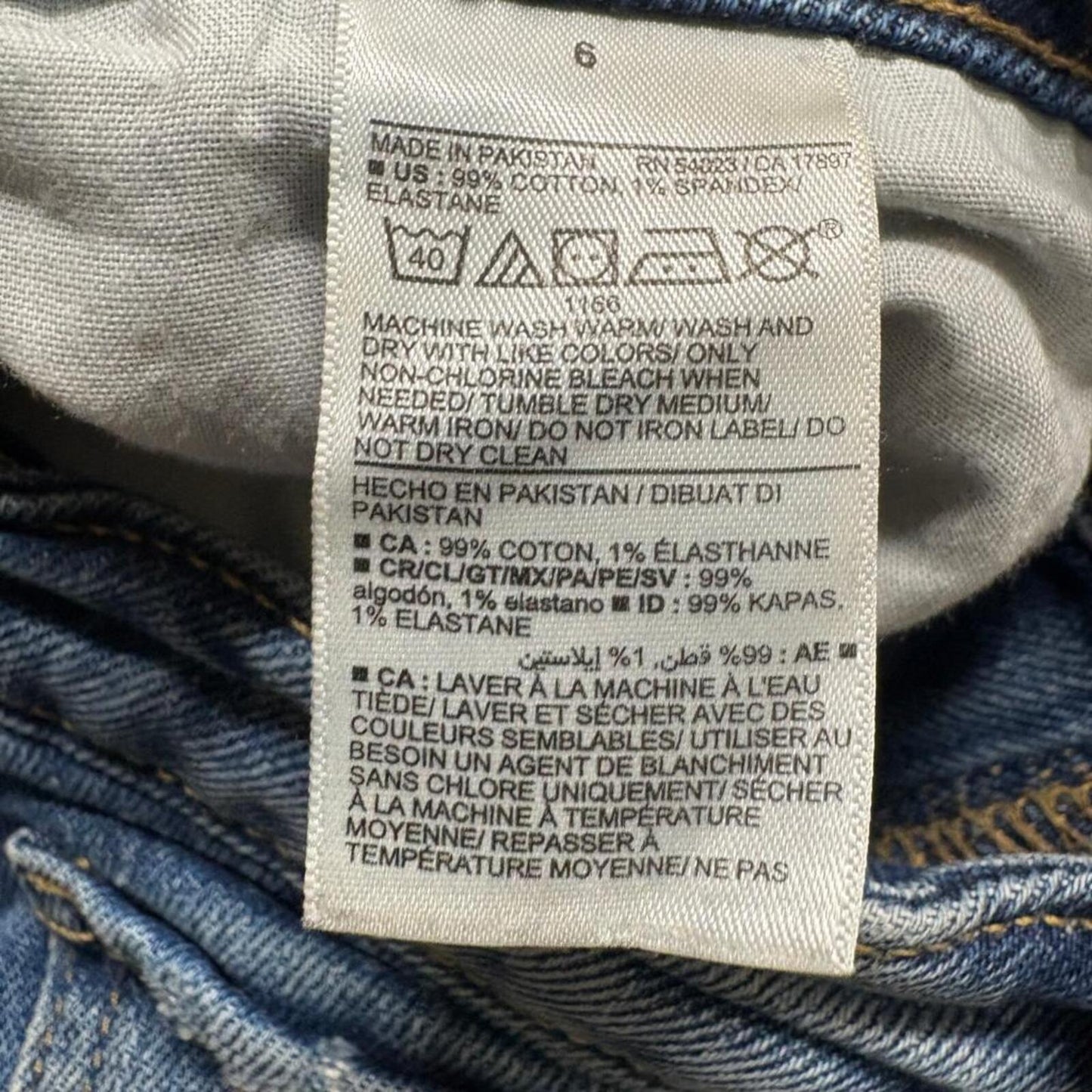 Old Navy OG Straight Curvy Jeans Womens 6 Blue Denim High Rise Distressed Patch