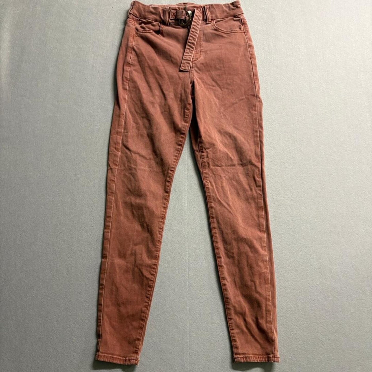 American Eagle Curvy Super Hi-Rise Jegging Womens 4 Regular Rust Brown Stretch