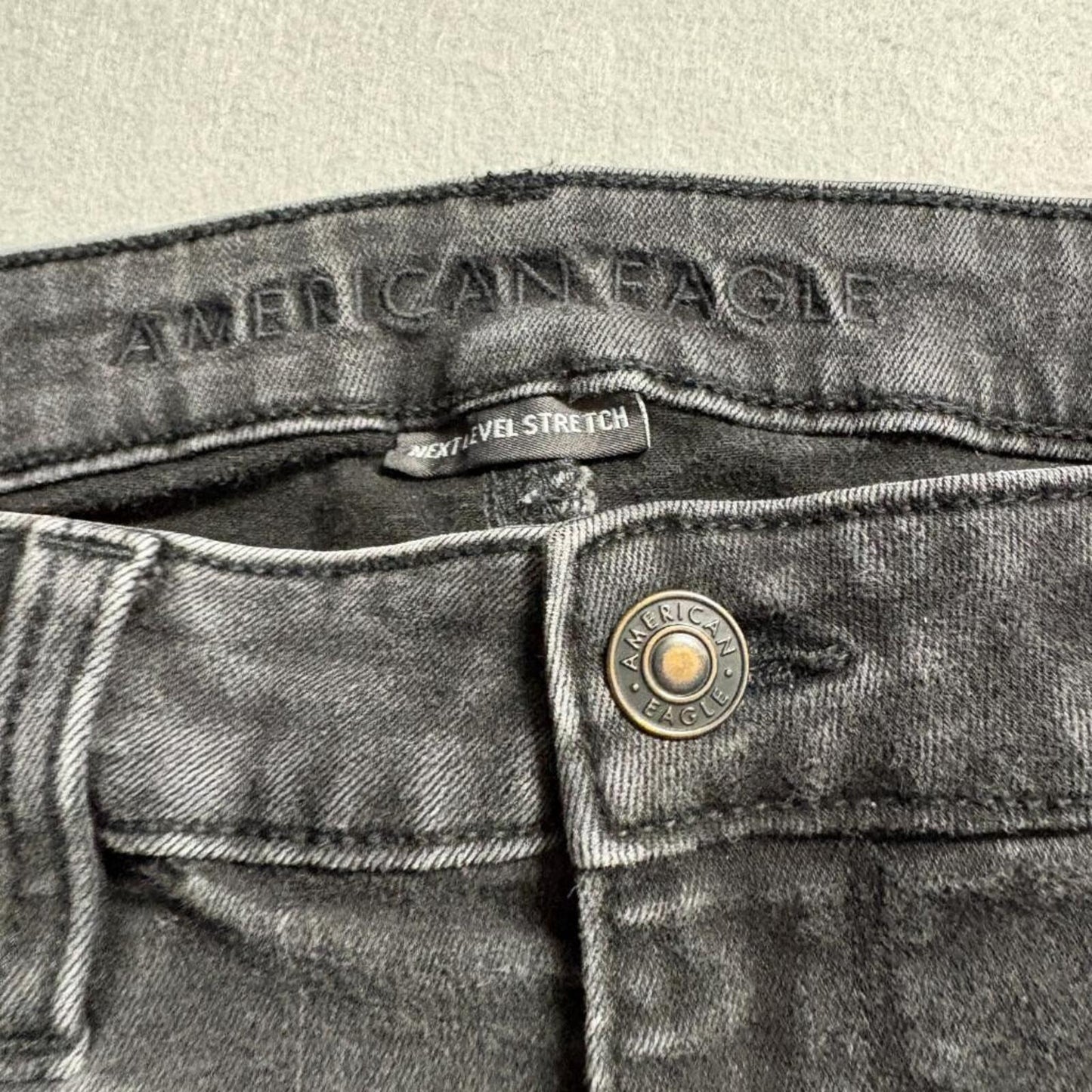 American Eagle Next Level Stretch Skinny Jeans Womens Size 12 Regular Black