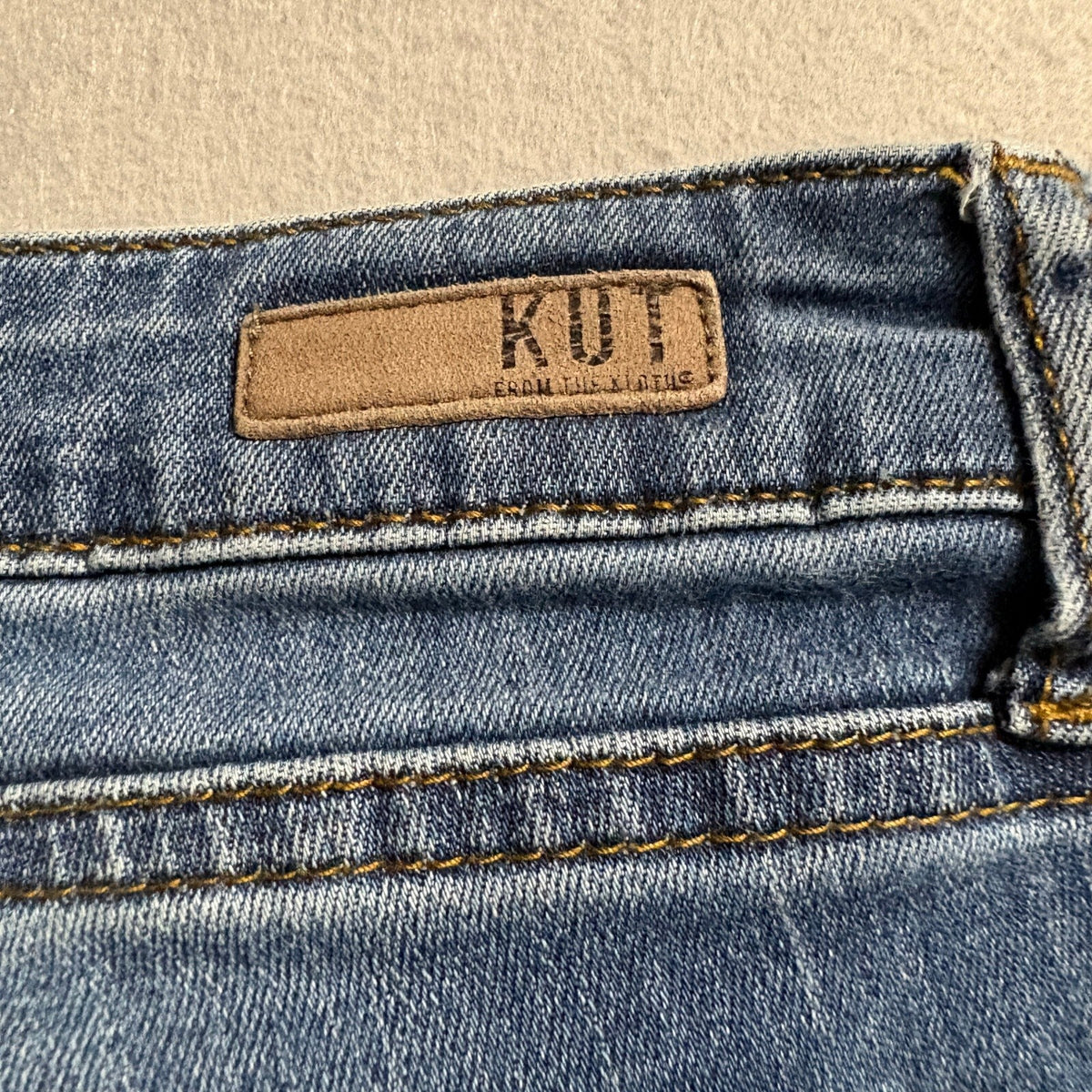 Kut from the Kloth Jeans Womens 14 Blue Denim Straight Leg Stretch SP094MJ6