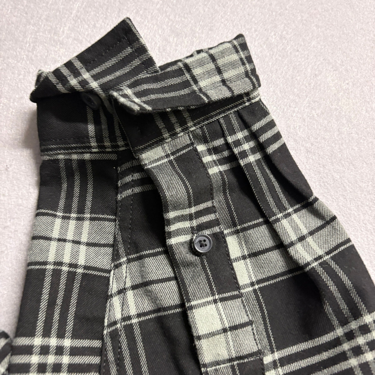 Ridgecut Toughwear Mens 2XL Plaid Long Sleeve Button Down Work Shirt Black Gray