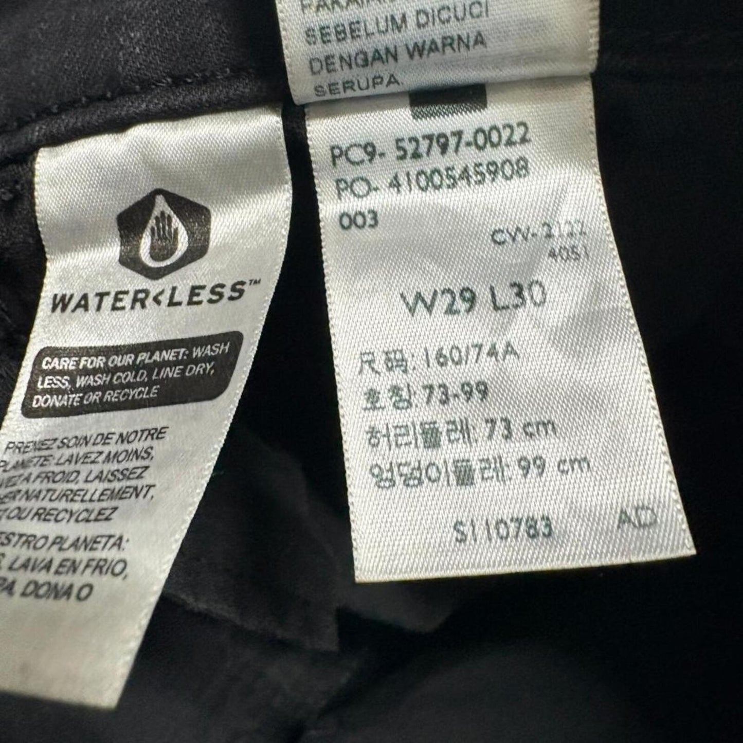 Levi's 720 High Rise Super Skinny Jeans Womens 29x30 Black Denim Stretch