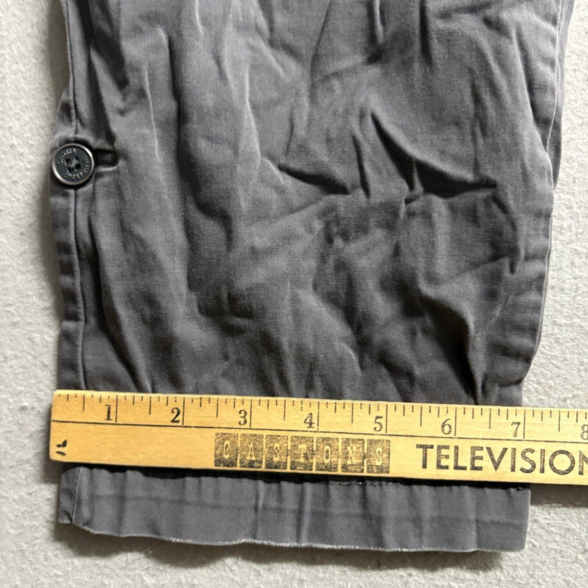 Gloria Vanderbilt Cargo Pants Womens 10 Gray Khaki Unltd Roll Tab Cotton Stretch