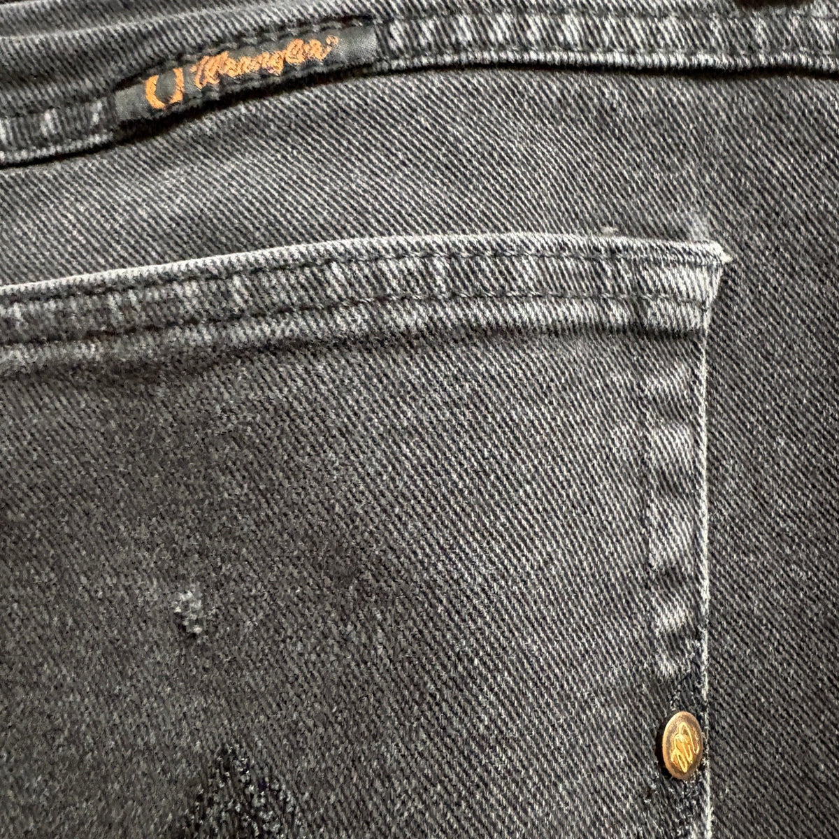 Wrangler Q-Baby Ultimate Riding Jeans Womens 15/16 x 34 Black Bootcut Stretch