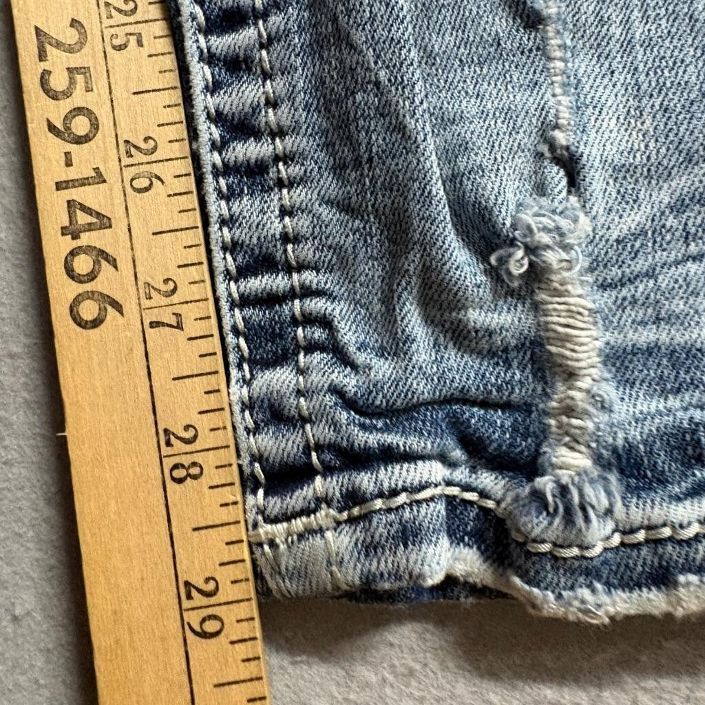 Miss Me Low Rise Skinny Jeans Womens 29 Blue Distressed Sequins J3608S2R