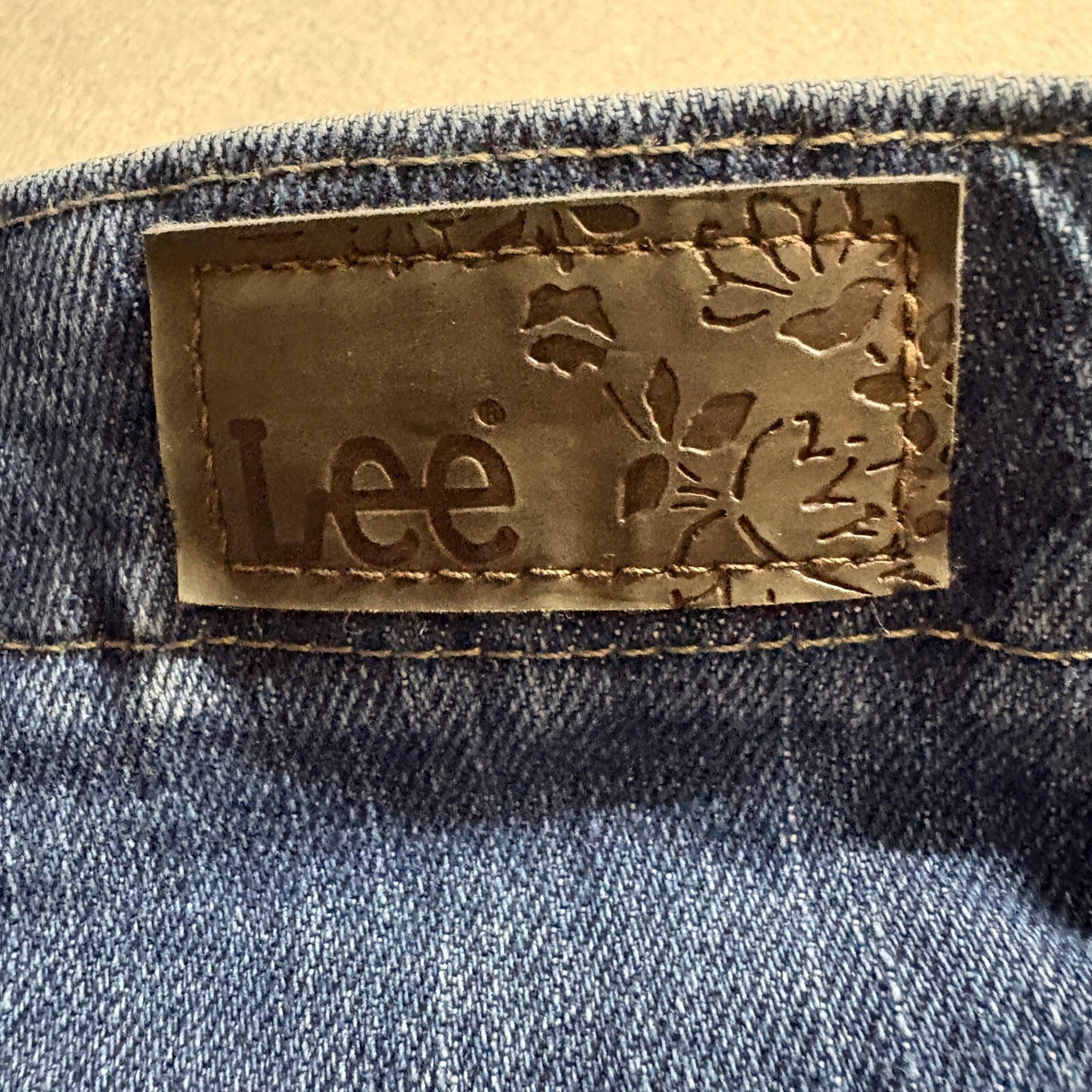 Lee Relaxed Fit Womens Elastic Waist Blue Denim Tapered Jeans Size 18 Long