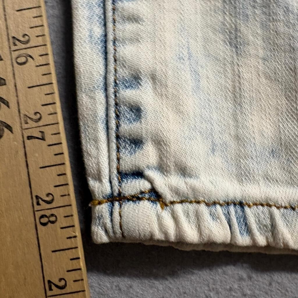 Machine Nouvelle Mode Mens Distressed Acid Wash Skinny Jeans Size 30x28