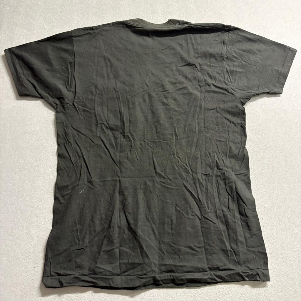 Vintage 90s Fruit of the Loom Blank Pocket T-Shirt Mens XL Black Single Stitch