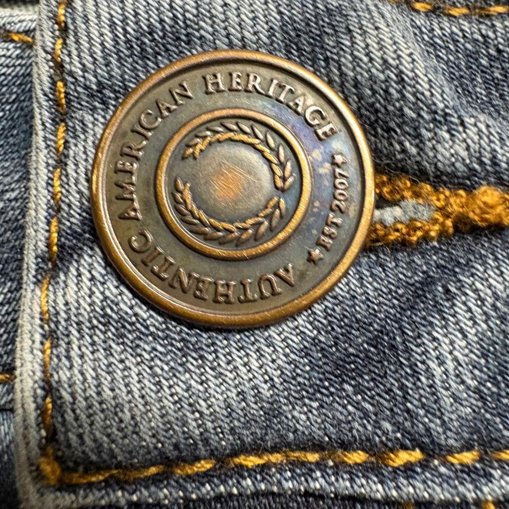 American Heritage Jeans Womens 6 Blue Denim Bootcut Stretch Mid Rise RN 73277