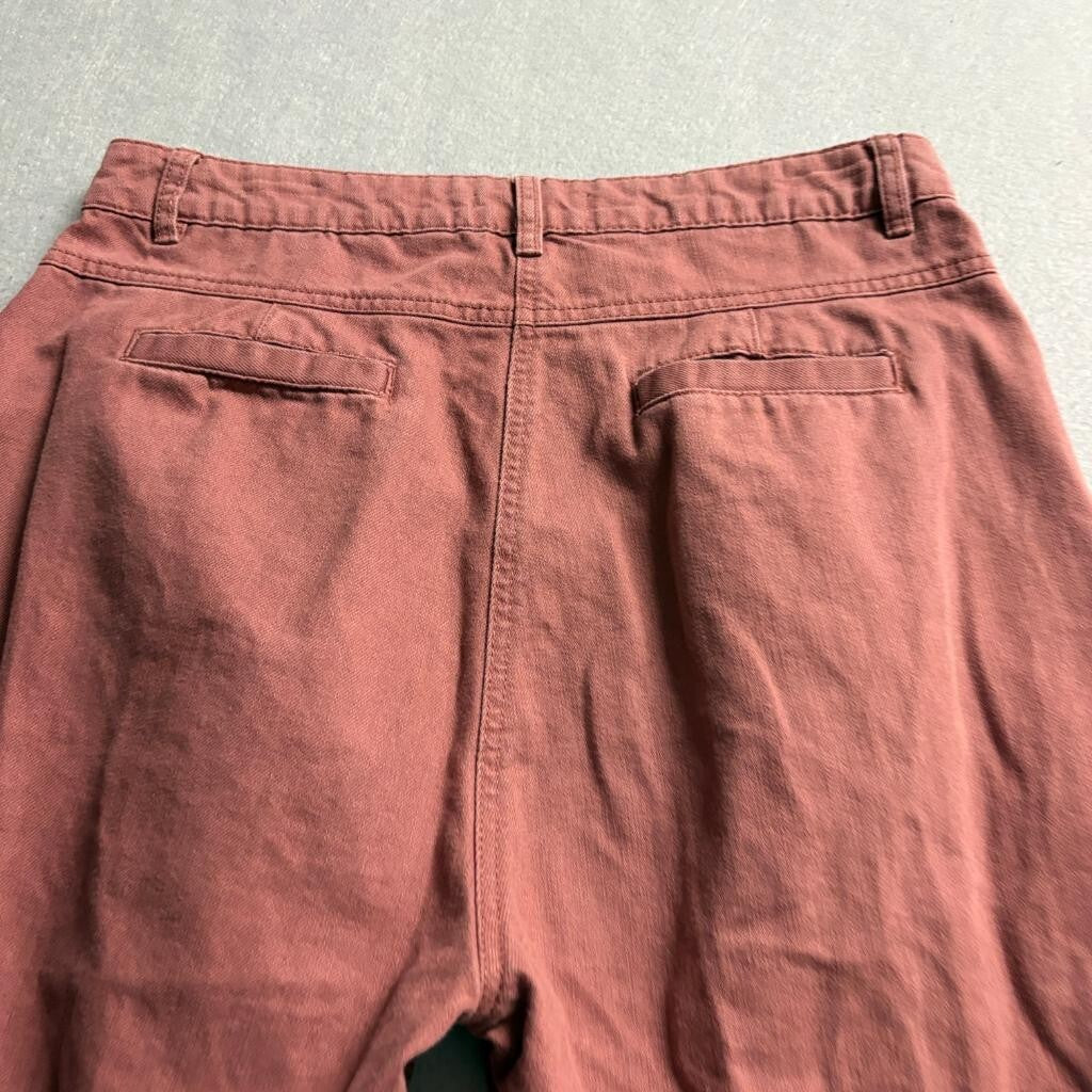 Cotton On Womens Pants Size US 10 Rose Pink High Rise Seam Front Tapered Leg