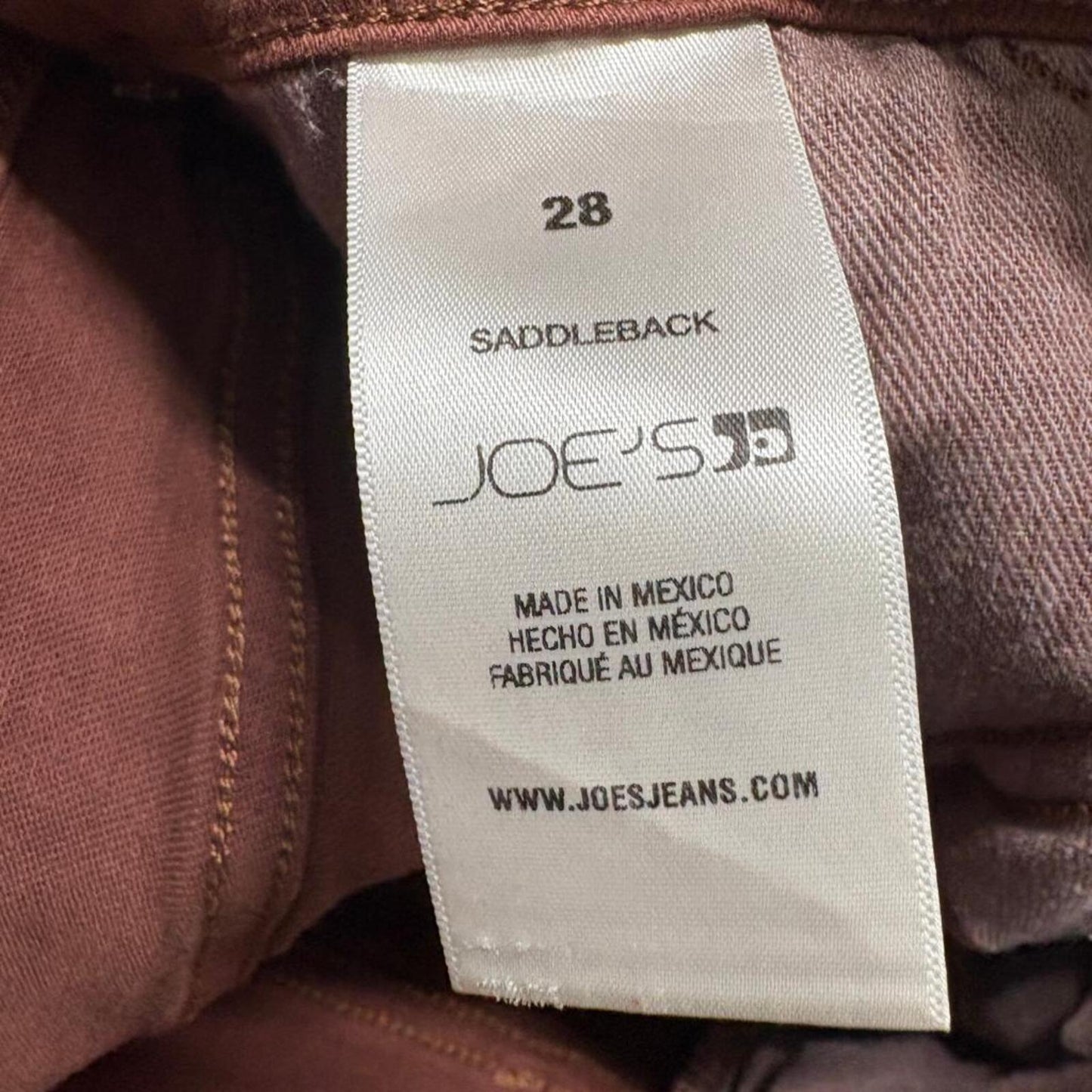 Joe's Jeans Saddleback Skinny Jeans Womens 28 Brown Cotton Blend Stretch