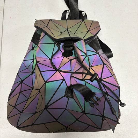 FZ Chenrry Luminous Geometric Backpack Holographic Reflective Women's Bag