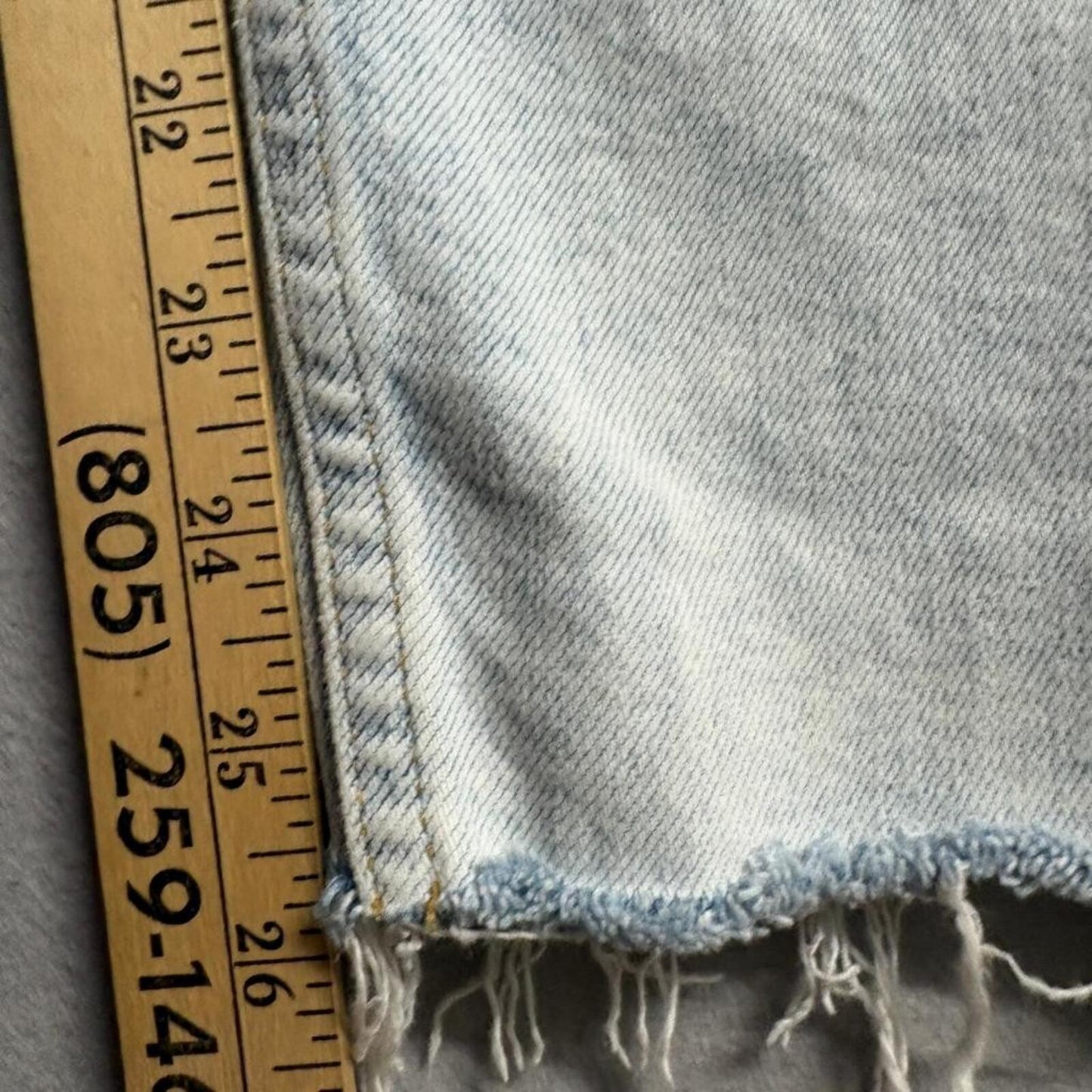 RE/DONE High Rise Crop Jeans Womens 31 Calm Waters Light Wash Raw Hem Stretch