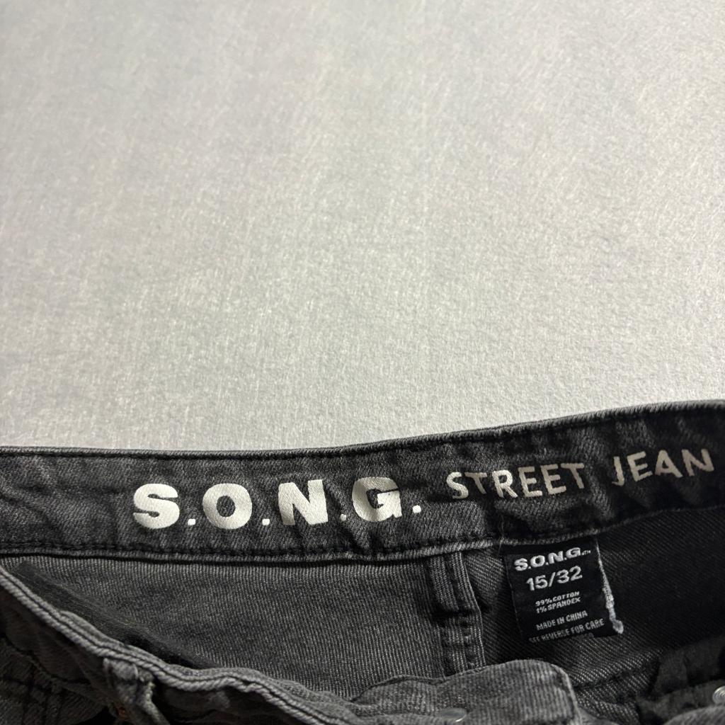 S.O.N.G. Street Jean Womens Size 15/32 Gray High Rise Wide Leg Denim Jeans