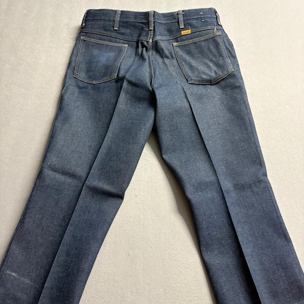 Vintage Rustler Jeans Mens 36x32 Blue Denim Straight Leg Workwear Made in CR