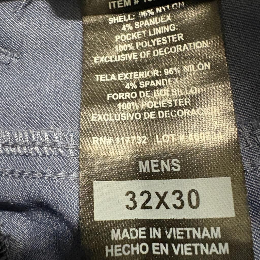 Gerry Mens Stretch Hiking Pants 32x30 Blue Gray Nylon Blend Outdoor Trail Travel