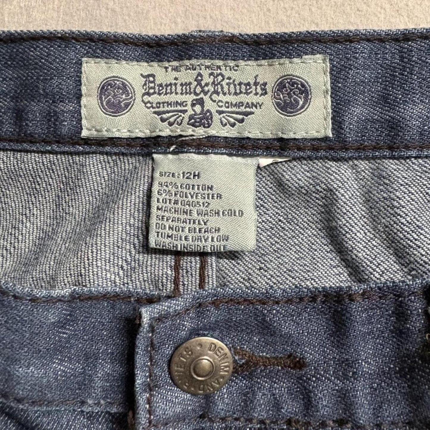 Denim & Rivets Boys Jeans Size 12H Husky Blue Denim Straight Leg NWT